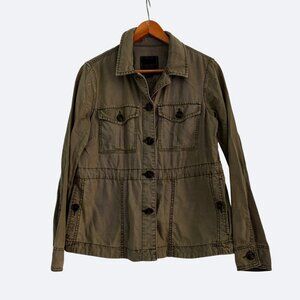 Sanctuary Olive Military Style Jacket Womens S Cotton Blend Lightweight